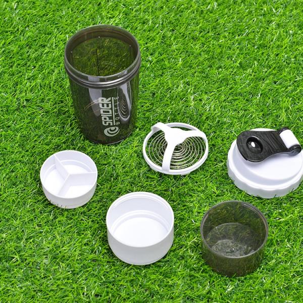 3 in 1 Protein Shaker Bottle with pill box