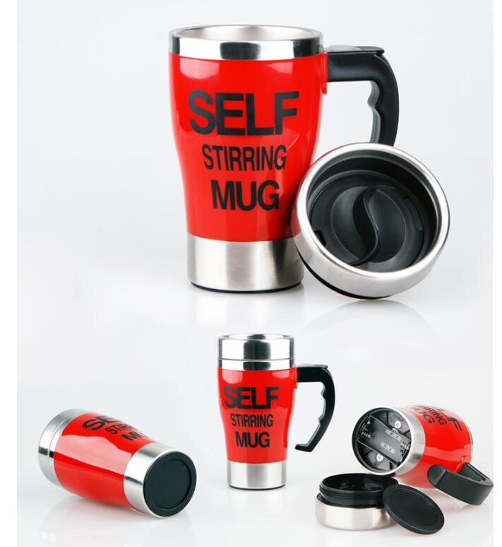 Stainless Lazy Self Stirring Mug Auto Mixing Tea Coffee Cup Office