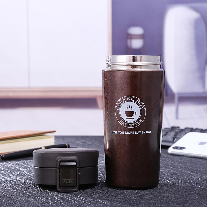 Stainless Steel Custom Logo Tumbler Travel Coffee Mug Water Cup