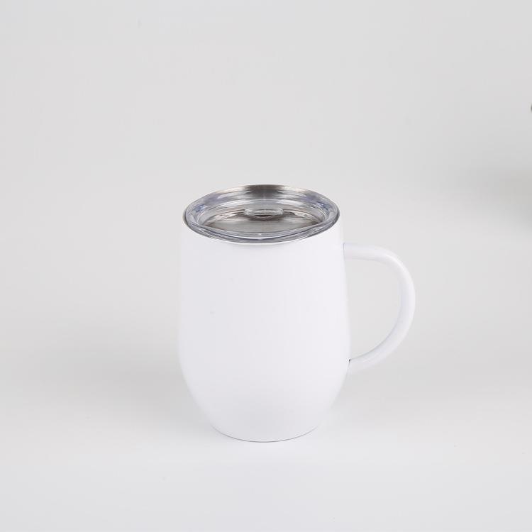 double layered stainless steel eggshell coffee cup