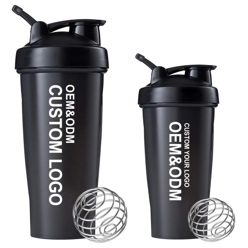OEM&ODM Custom Sports Protein Shaker Cup 400ml 600ml 800ml Gym Bottle Shaker Plastic Sports Water Bottle with logo