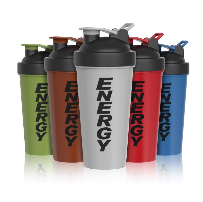 Custom Logo BPA-Free Black Plastic Drinkware Outdoor Sport Protein Shaker for Fitness Water Gym Bottle