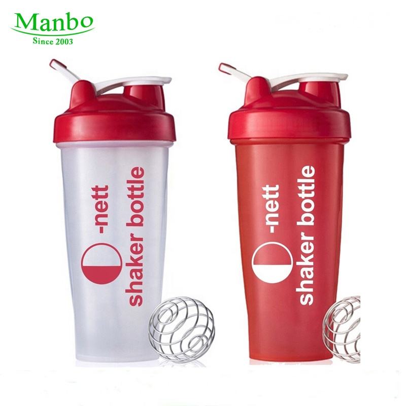 New Style BPA Free 600ml Custom Logo Gym Protein Shaker Bottle