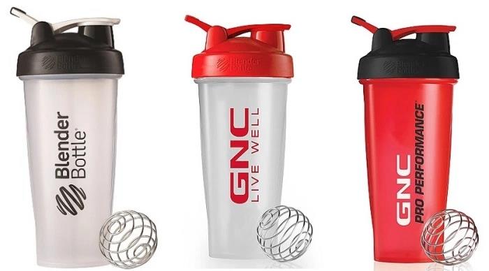 Cyclone Cup 20oz Blender Mixer Bottle Protein Shaker with Compartment, Red