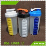 protein bottles with pill box