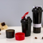 wholesale free printing logo shaker plastic shaker bottle protein