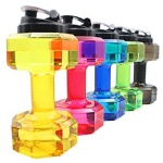 Eco-friendly Sports Fitness Exercise Water Jug 2.2L Dumbbell Shape Water Bottle