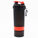 600ML High quality Nutrition Shaker Bottle with Storage Compartment
