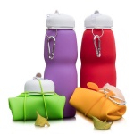 Plastic Silicone Drinking Sport Water Bottle With Sipper Cap Lid