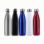 Custom brushed 500ml stainless steel flask vacuum cup soda cola shape sports bottle