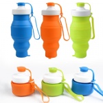 Good quality outdoor sports resistant folding silicone water bottle for wholesaleGood quality outdoor sports resistant folding silicone water bottle for wholesale