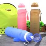 2018 Stocked Sport Silicone Travel Bottle Folding Water Bottle