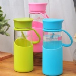 Portable Silicone Hand Strap Glass Cup