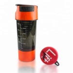 700ml easy taken water bottle sport protein shaker with lid