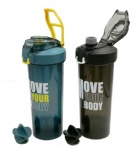2020 new BPA free custom logo plastic gym sport shaker water bottle