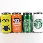 304 Stainless Steel Fancy Coke Cans Coffee Cups with Lock Cover