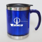 2015 eco friendly Double wall offiece plastic beer mug ,coffee mug