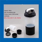 500ml plastic logo printing protein shaker bottle