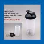 Wholesale plastic BPA free water protein shaker bottle