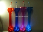 factory sale LED creative Plastic cup with straw yard glass