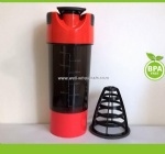 500ml cyclone cup with strainer protein shaker