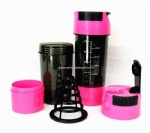 Hot 3 in 1 Protein Sports Water Pink 600ml Shaker