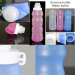 silicone foldable sport water bottle