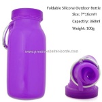 Customized Sports Foldable travel eco squeeze silicone water bottle