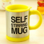 stirring coffee mug