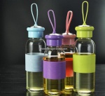 Glass Bottle with Silicone Sleeves