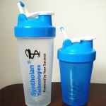 Plastic Water Bottle with Blender for Protein Powder with Mixer Ball